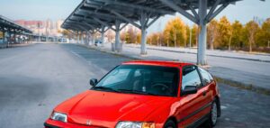 red color car
